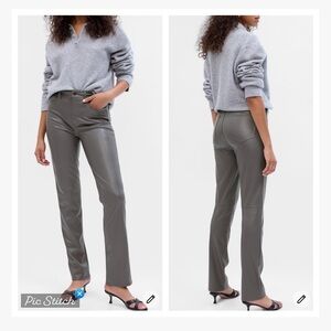 Gap Vintage Slim High Rise Gray Faux Leather Pants